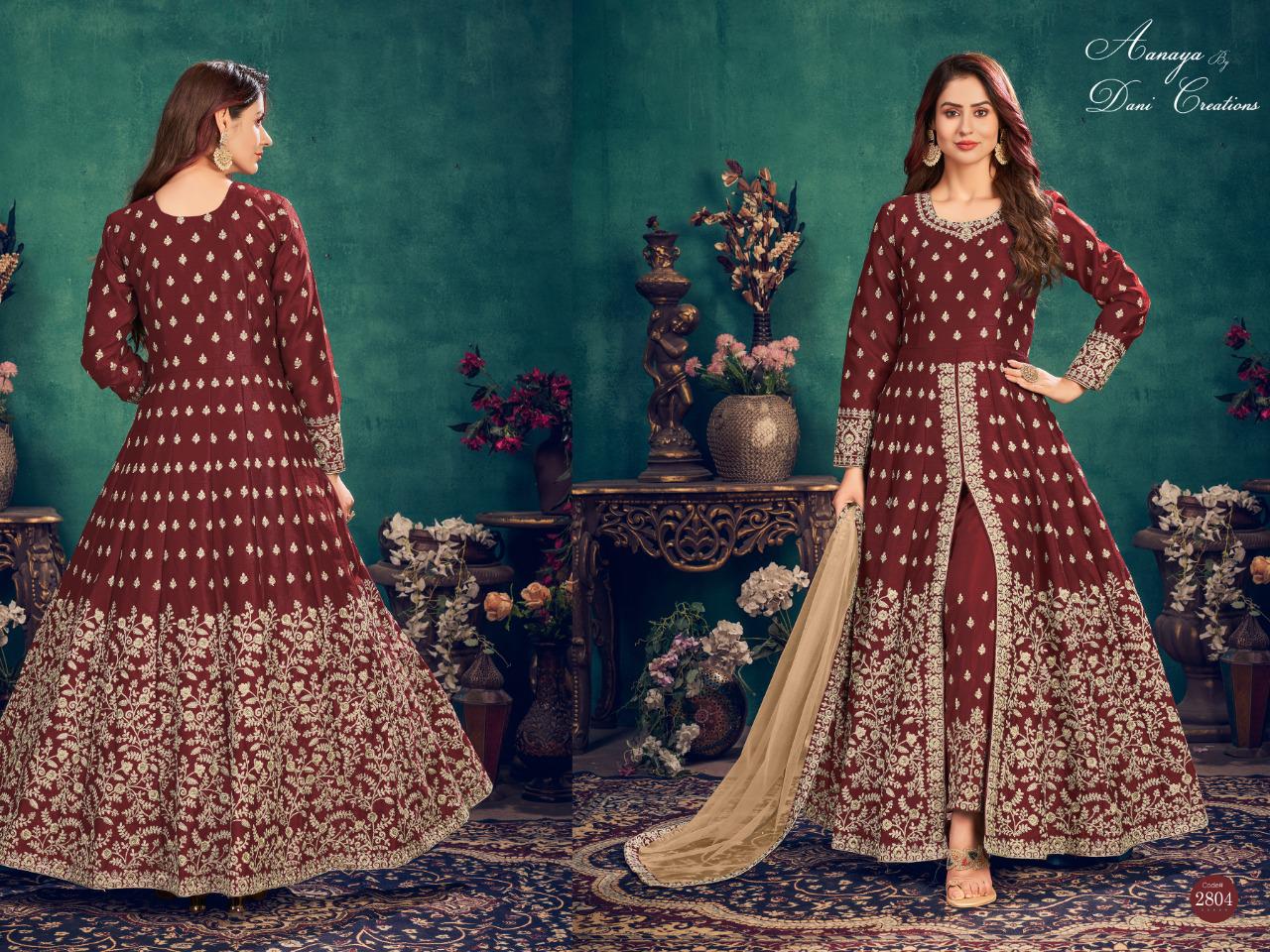 Aanaya Vol 128 By Twisha Art Silk Dress Material Catalog